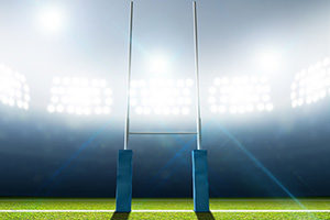 Rugby Posts in Stadium